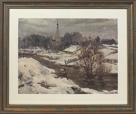 Андрияка Сергей Николаевич. Деревня Медведково ранней весной 